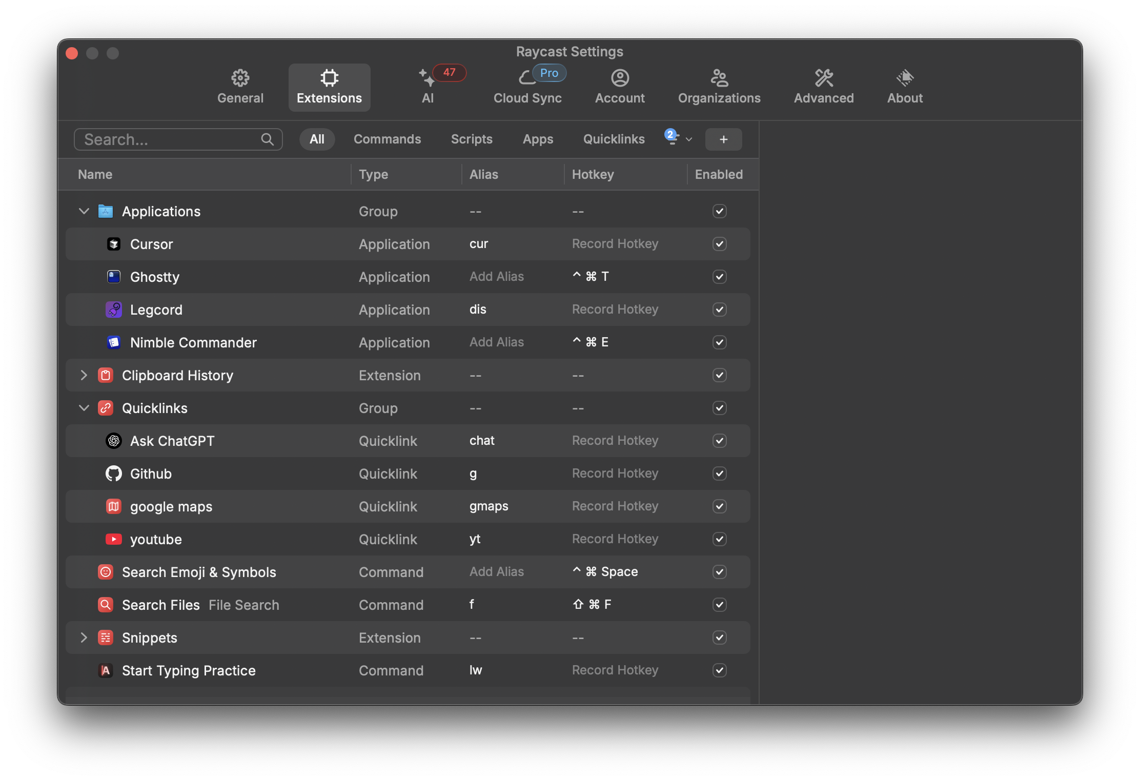 raycast-configuration